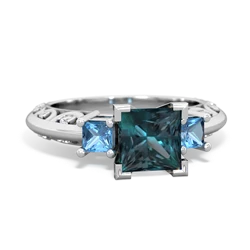 Alexandrite Eternal Embrace Engagement 14K White Gold ring C2001