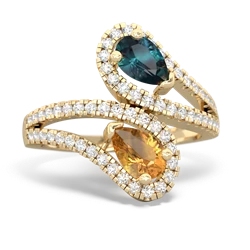 Alexandrite Diamond Dazzler 14K Yellow Gold ring R3000