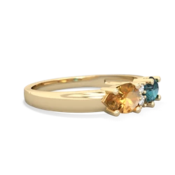 Alexandrite Pear Bowtie 14K Yellow Gold ring R0865