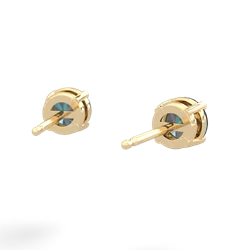 Alexandrite 5Mm Round Stud 14K Yellow Gold earrings E1785
