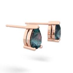 Alexandrite Teardrop Stud 14K Rose Gold earrings E1793