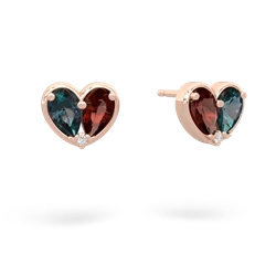 Alexandrite 'Our Heart' 14K Rose Gold earrings E5072