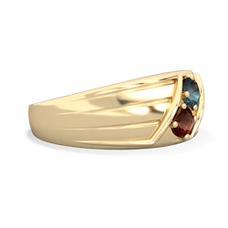 Alexandrite Men's Streamline 14K Yellow Gold ring R0460