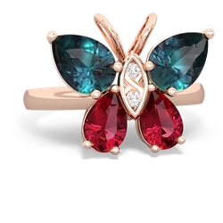 Alexandrite Butterfly 14K Rose Gold ring R2215