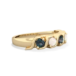 Alexandrite Anniversary Band 14K Yellow Gold ring R2089