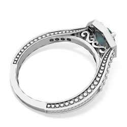 Alexandrite Art-Deco Starburst 14K White Gold ring R5520