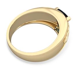 Alexandrite Celtic Trinity Knot Men's 14K Yellow Gold ring R0440