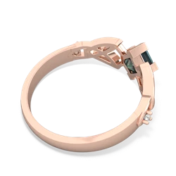 Alexandrite Celtic Knot Princess 14K Rose Gold ring R3349