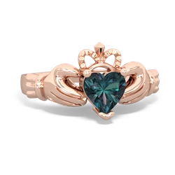 Alexandrite Claddagh 14K Rose Gold ring R2370