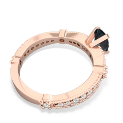 Alexandrite Sparkling Tiara 7X5mm Oval 14K Rose Gold ring R26297VL