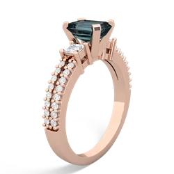 Alexandrite Classic 7X5mm Emerald-Cut Engagement 14K Rose Gold ring R26437EM