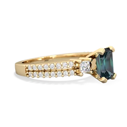 Alexandrite Classic 7X5mm Emerald-Cut Engagement 14K Yellow Gold ring R26437EM