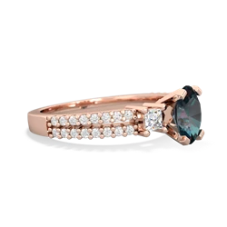 Alexandrite Classic 7X5mm Oval Engagement 14K Rose Gold ring R26437VL