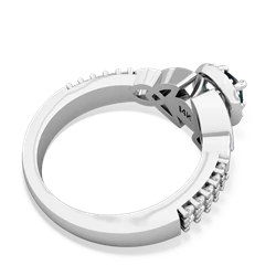 Alexandrite Celtic Knot Halo 14K White Gold ring R26445RH