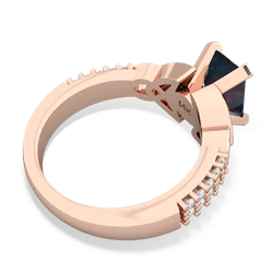Alexandrite Celtic Knot 8X6 Emerald-Cut Engagement 14K Rose Gold ring R26448EM