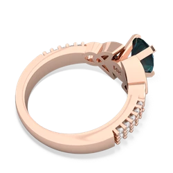 Alexandrite Celtic Knot 8X6 Oval Engagement 14K Rose Gold ring R26448VL