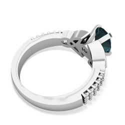Alexandrite Celtic Knot 8X6 Oval Engagement 14K White Gold ring R26448VL