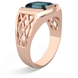 Alexandrite Men's Vine 14K Rose Gold ring R0490