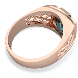 Alexandrite Men's Vine 14K Rose Gold ring R0490