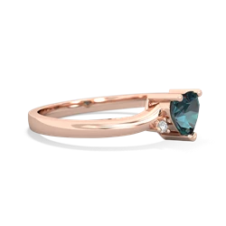 Alexandrite Delicate Heart 14K Rose Gold ring R0203
