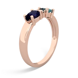 Alexandrite Pear Bowtie 14K Rose Gold ring R0865