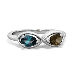 Alexandrite Infinity 14K White Gold ring R5050