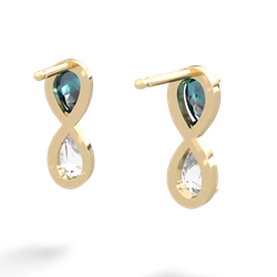Alexandrite Infinity 14K Yellow Gold earrings E5050