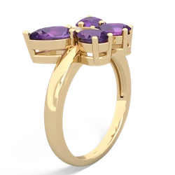 Amethyst Butterfly 14K Yellow Gold ring R2215