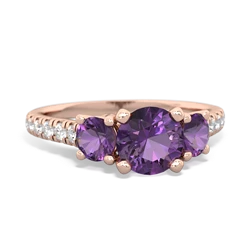 Sapphire Pave Trellis 14K Rose Gold ring R5500