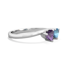 Amethyst Sweethearts 14K White Gold ring R5260