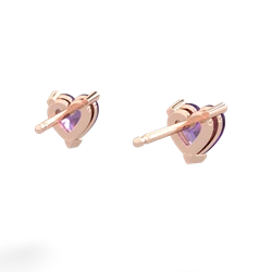Amethyst 5Mm Heart Stud 14K Rose Gold earrings E1861