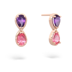 Amethyst Infinity 14K Rose Gold earrings E5050