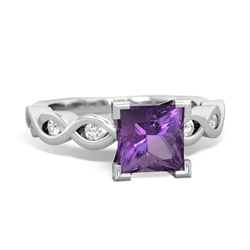 matching engagment rings - Infinity 6mm Princess Engagement