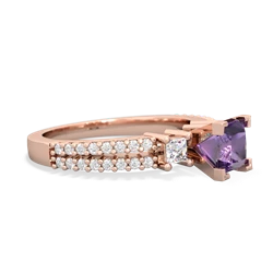 Amethyst Classic 5Mm Square Engagement 14K Rose Gold ring R26435SQ