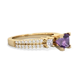 Amethyst Classic 5Mm Square Engagement 14K Yellow Gold ring R26435SQ