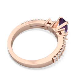 Amethyst Classic 7X5mm Oval Engagement 14K Rose Gold ring R26437VL