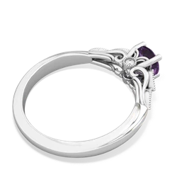 Amethyst Antique Elegance 14K White Gold ring R3100