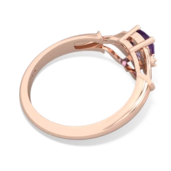 Amethyst Precious Pear 14K Rose Gold ring R0826