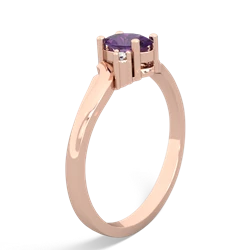 Amethyst Elegant Swirl 14K Rose Gold ring R2173