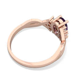 Amethyst Victorian Twist 14K Rose Gold ring R2497