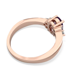 Amethyst Simply Elegant 14K Rose Gold ring R2113