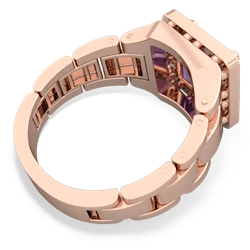 Amethyst Men's Watch 14K Rose Gold ring R0510