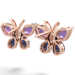 Amethyst Butterfly 14K Rose Gold earrings E2215