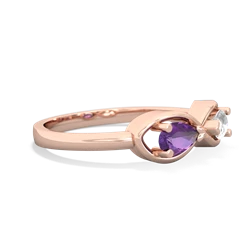 Amethyst Infinity 14K Rose Gold ring R5050