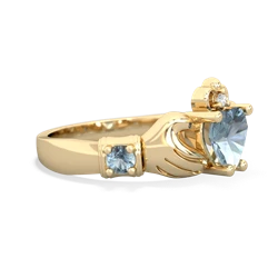 Onyx Claddagh Keepsake 14K Yellow Gold ring R5245