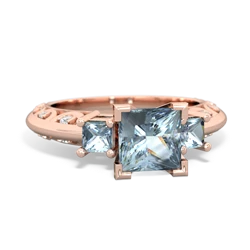 Onyx Eternal Embrace Engagement 14K Rose Gold ring C2001
