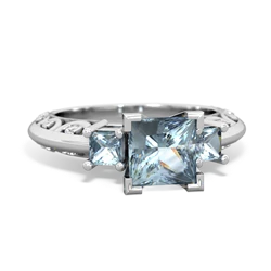 Amethyst Eternal Embrace Engagement 14K White Gold ring C2001