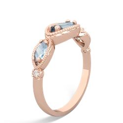 London Topaz Milgrain Marquise 14K Rose Gold ring R5700