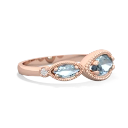 Garnet Milgrain Marquise 14K Rose Gold ring R5700