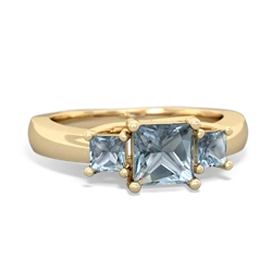 Garnet Three Stone Trellis 14K Yellow Gold ring R4015